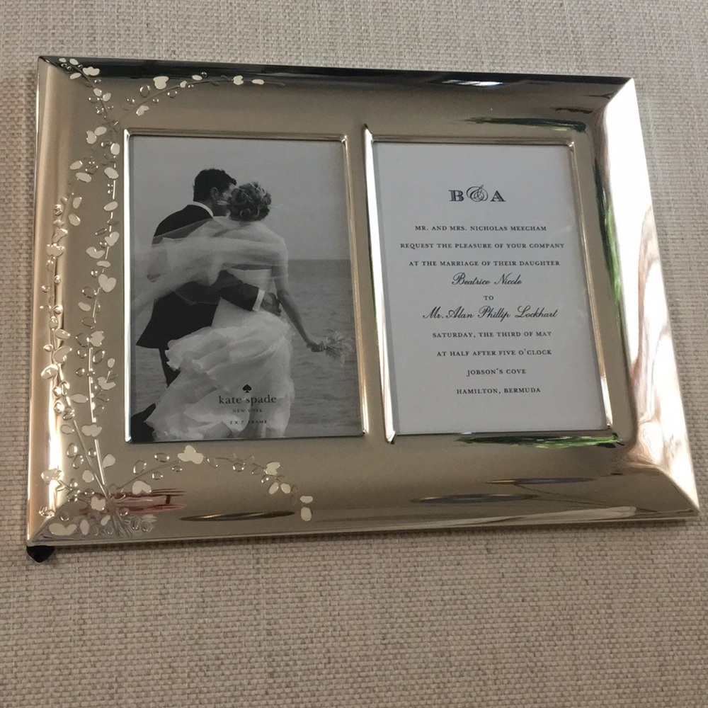 New - Kate Spade - 5x7 Wedding Picture Frame